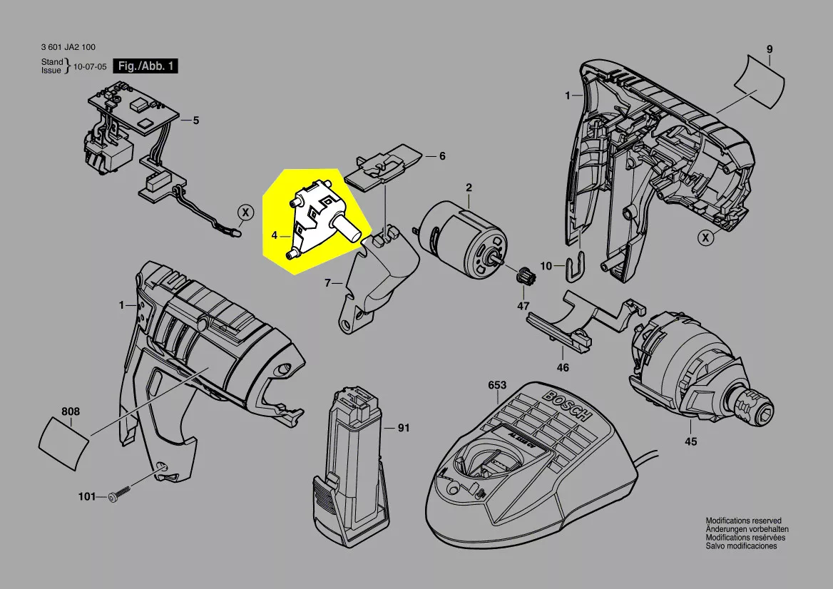 Interrupteur réf. 2 607 202 084 Bosch